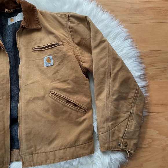 Vintage 1994 Carhartt Detroit Jacket 6BLJ Blanket Lined Sz 42 (Large)Made in USA - Picture 3 of 14